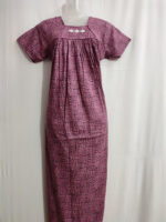 Traditional Cotton Nighty, 55 Inches Length - Onion Pink - Image 4