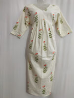 Short And Trendy Cotton Alia Cut Nighty - Cream - Image 4