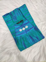 Traditional Cotton Nighty, 55 Inches Length - Peacock Blue - Image 3