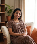 Traditional Cotton Nighty, 55 Inches Length
