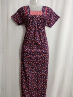 Traditional Cotton Nighty, 55 Inches Length - Image 4