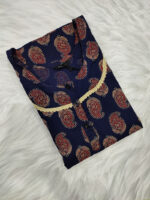 Churidar Model Cambric Cotton Nighty With Buttons, 55 Inches - Dark Blue - Image 3