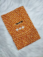 Traditional Cotton Nighty, 55 Inches Length - Orange + Yellow - Image 3