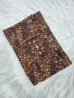 Front Open Cotton Nighty With Buttons, 55 Inches - Brown - Image 3