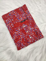 Front Open Cotton Nighty With Buttons, 55 Inches - Maroon - Image 3