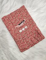 Traditional Cotton Nighty, 55 Inches Length - Peach - Image 3