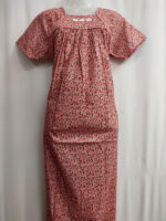 Traditional Cotton Nighty, 55 Inches Length - Peach - Image 4