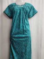 Traditional Cotton Nighty, 55 Inches Length - Green - Image 4