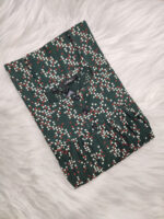 Front Open Cotton Nighty With Buttons, 55 Inches - Green - Image 3