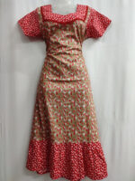 Short And Trendy Cotton Nighty - Cream + Red - Image 4