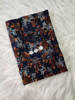 Traditional Cotton Nighty, 55 Inches Length - Dark Blue - Image 3