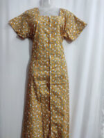 Comfortable Full Open Cotton Nighty, 55 Inches Long - Image 4