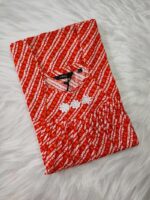 Traditional Cotton Nighty, 55 Inches Length - Orange - Image 3
