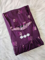 Traditional Cotton Nighty, 57 Inches Length - Grapevine - Image 3