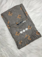 Traditional Cotton Nighty, 57 Inches Length - Ash - Image 3