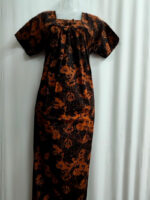 Traditional Cotton Nighty, 55 Inches Length - Black - Image 4