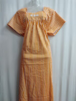 Traditional Cotton Nighty, 57 Inches Length - Orange - Image 4