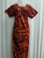 Traditional Cotton Nighty, 55 Inches Length - Purple +Orange - Image 4