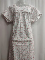 Traditional Cotton Nighty, 57 Inches Length - White - Image 4