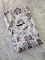 Traditional Cotton Nighty, 57 Inches Length - White - Image 3