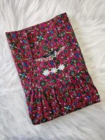 Traditional Cotton Nighty, 55 Inches Length - Rose - Image 3
