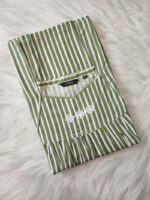 Traditional Cotton Nighty, 57 Inches Length - Green - Image 3