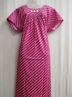 Traditional Cotton Nighty, 57 Inches Length - Rose - Image 4
