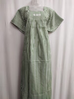 Traditional Cotton Nighty, 57 Inches Length - Green - Image 4