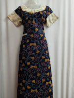 Churidar Model Ajrakh Cotton Nighty With Buttons, 55 Inches - Blue - Image 4