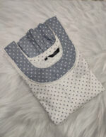Short And Trendy Cotton Nighty - White + Ash - Image 3