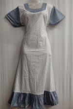 Short And Trendy Cotton Nighty - White + Ash - Image 4