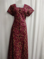 Comfortable Full Open Cotton Nighty, 55 Inches Long - Magenta - Image 4