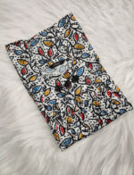 Traditional Cotton Nighty, 55 Inches Length - White + Black Designs - Image 3