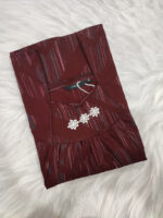 Traditional Cotton Nighty, 55 Inches Length - Maroon - Image 3
