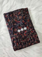 Traditional Cotton Nighty, 55 Inches Length - Ajrak Blue - Image 3
