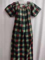 Traditional Cotton Nighty, 55 Inches Length - Dark Green - Image 4
