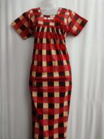 Traditional Cotton Nighty, 55 Inches Length - Red - Image 4