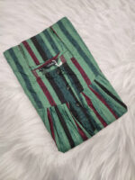 Front Open Cotton Nighty With Buttons, 55 Inches - Green - Image 3