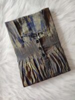 Front Open Cotton Nighty With Buttons, 55 Inches - Ash - Image 3