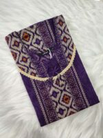 Churidar Model Cotton Nighty With Buttons, 55 Inches Length- Violet - Image 3