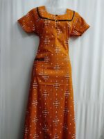 Churidar Model Cotton Nighty With Buttons, 55 Inches Length- Orange - Image 4